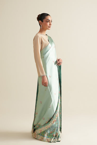 Gulban Crop Top & Saree (2Pc)