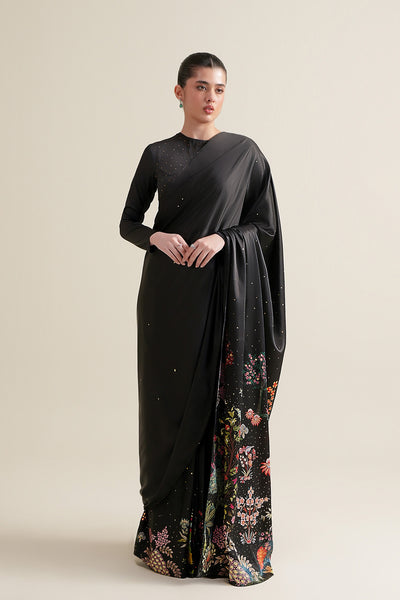 Lovien Crop Top & Saree (2 Pc)