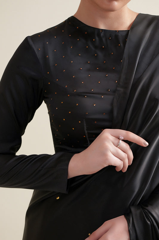 Lovien Crop Top & Saree (2 Pc)