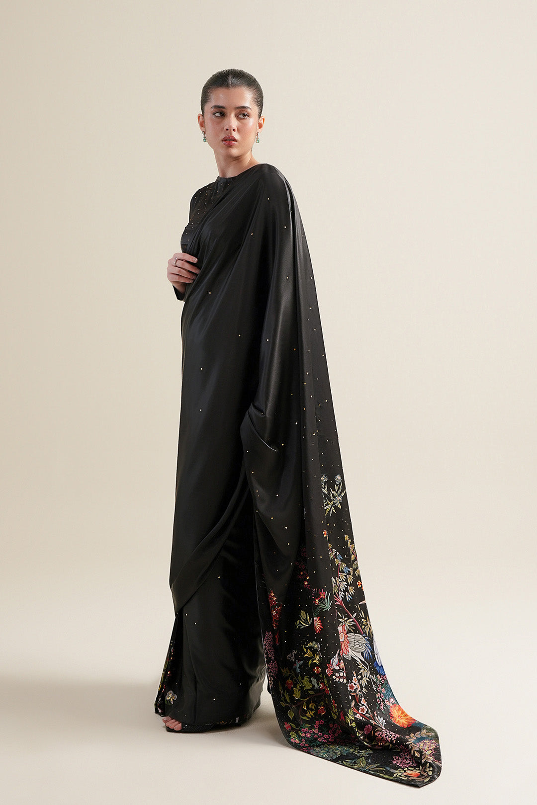 Lovien Crop Top & Saree (2 Pc)