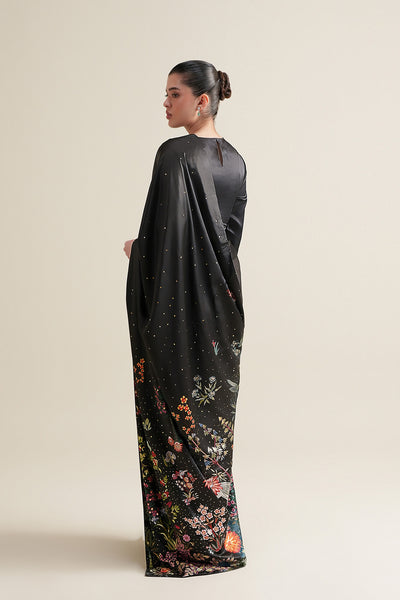 Lovien Crop Top & Saree (2 Pc)