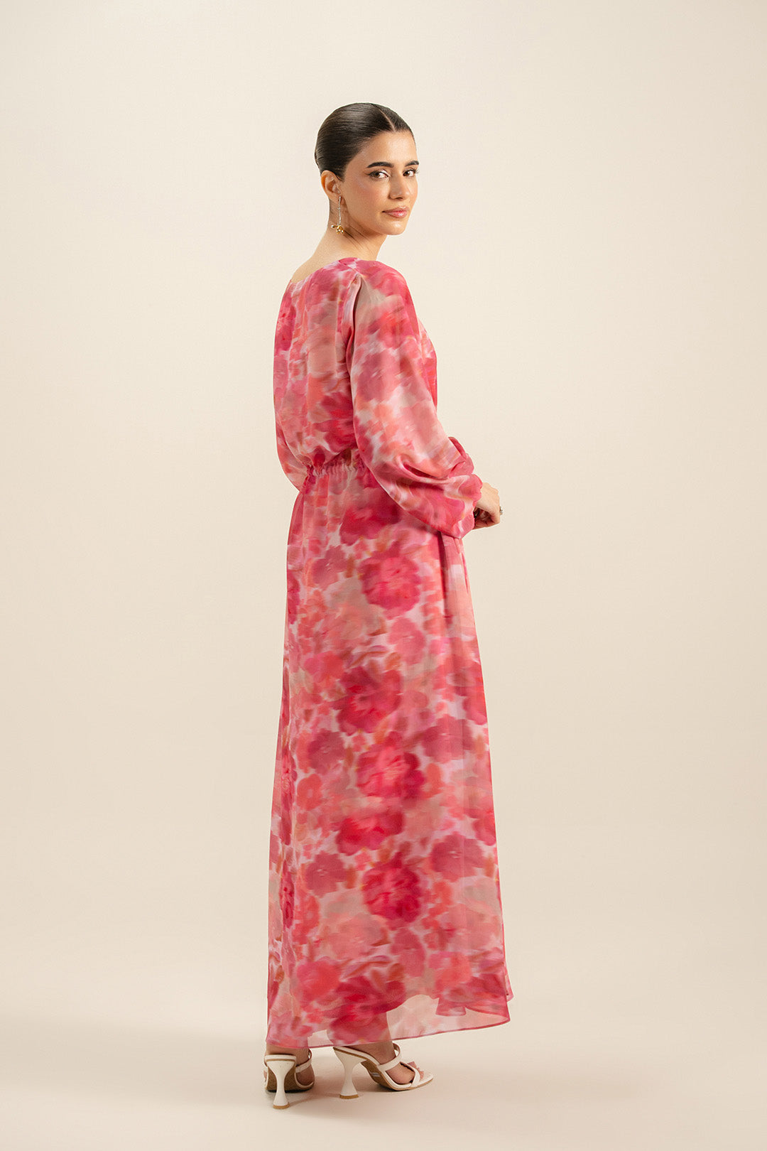 Rosy Whirl Dress