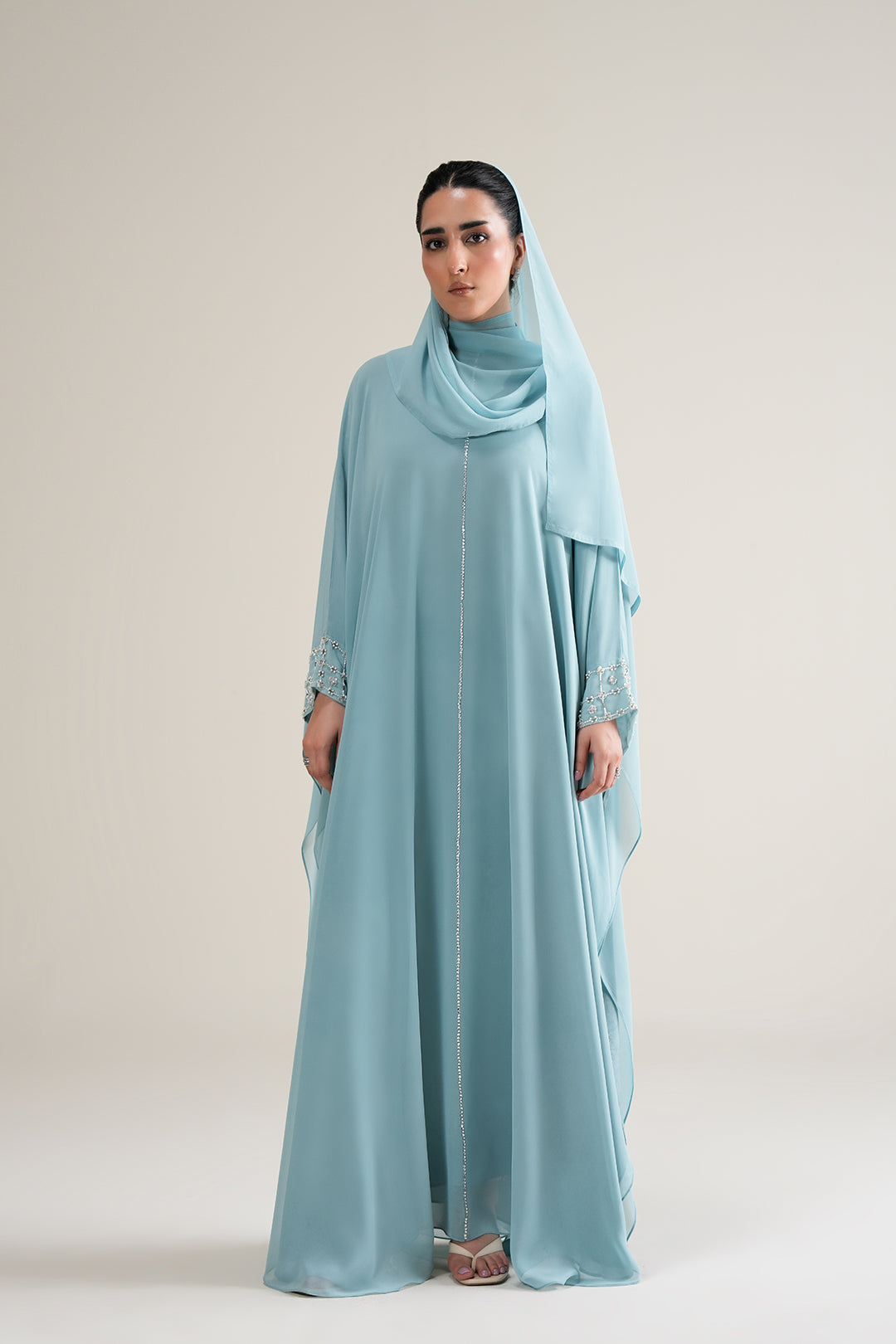 Aqua Veil Abaya