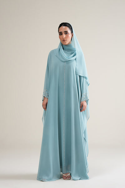 Aqua Veil Abaya