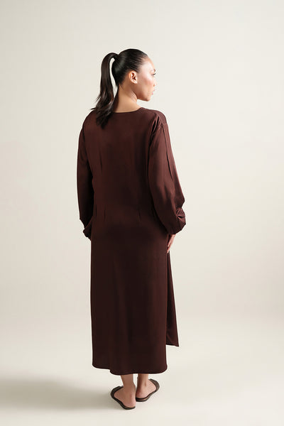 Espresso Pleated Dress