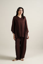 Espresso Pleated Top