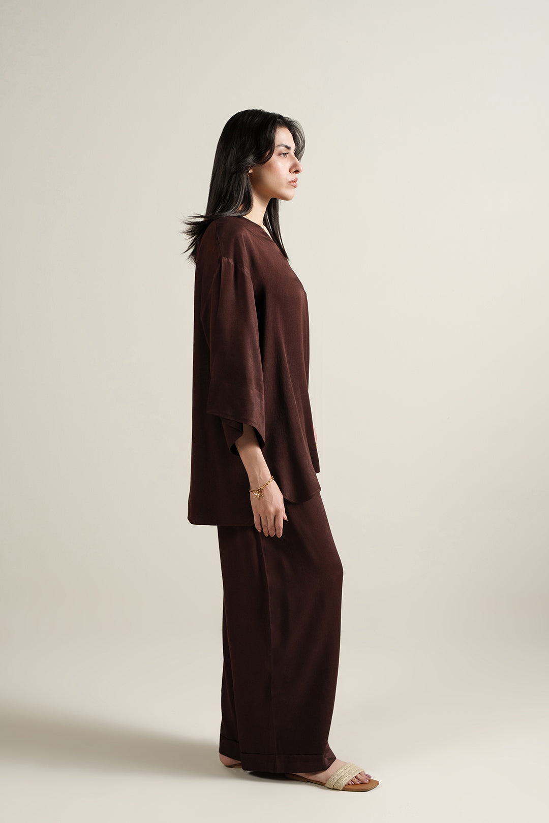 Espresso Pleated Top