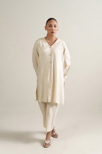 Cream Front Button Top