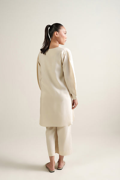 Cream Front Button Top