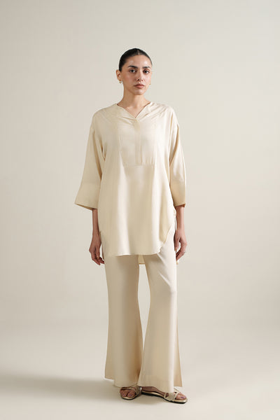Cream Asymmetric Top