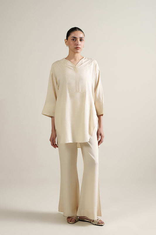 Cream Asymmetric Top