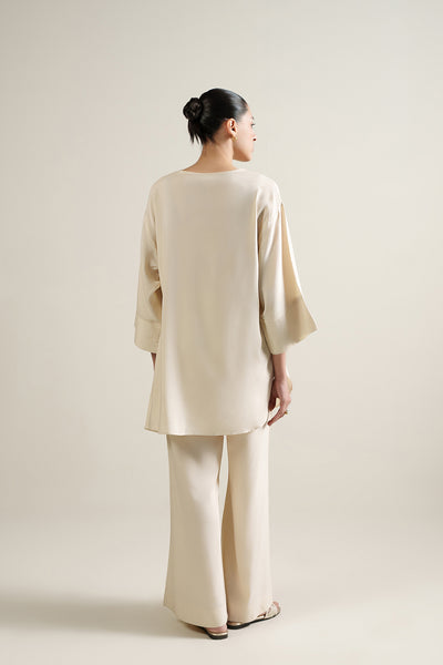 Cream Asymmetric Top