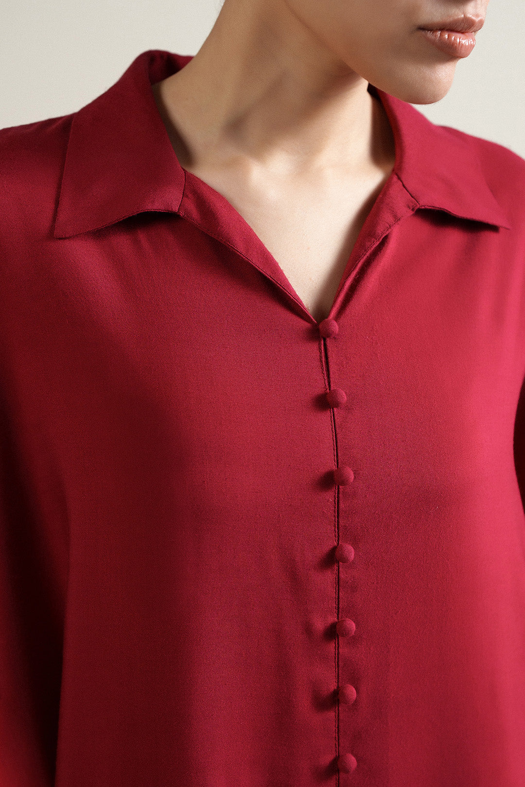Red Batwing Top