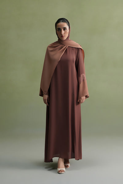 Rosewood Embroidered Abaya