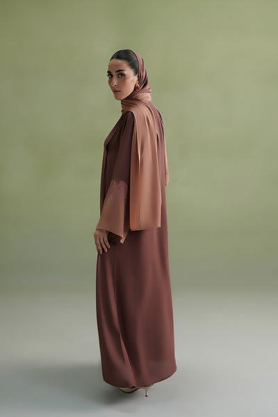Rosewood Embroidered Abaya