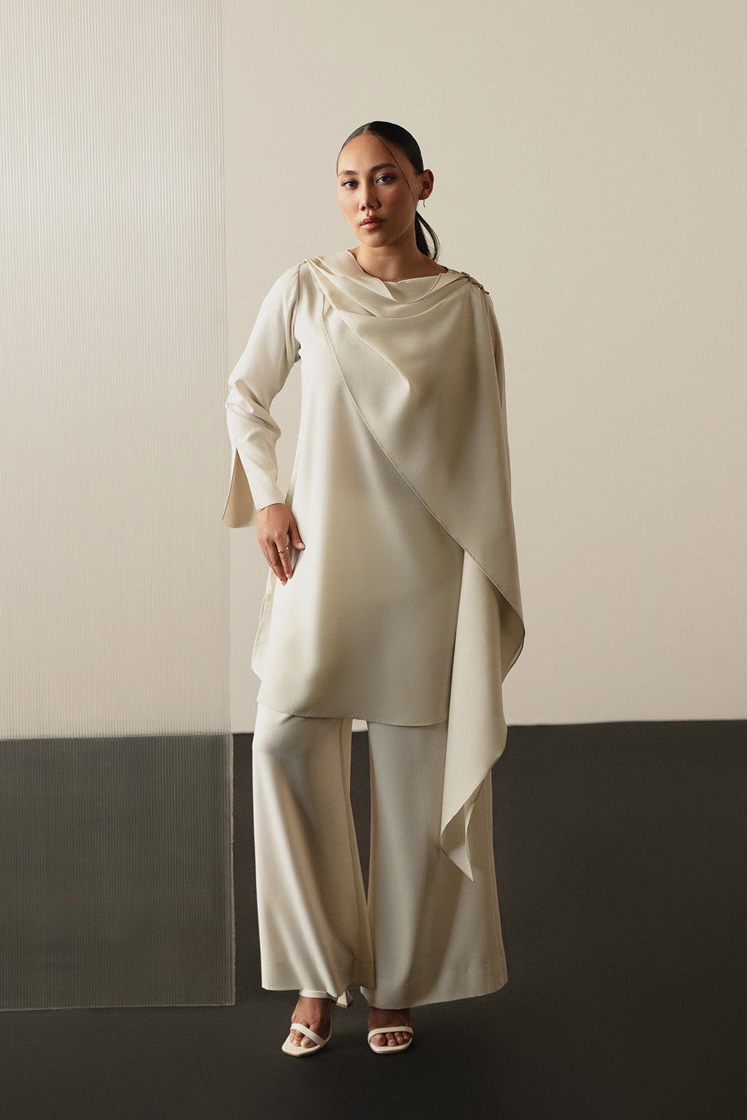 Ivory Draped Top