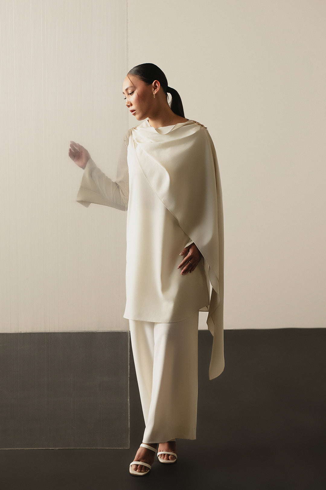 Ivory Draped Top