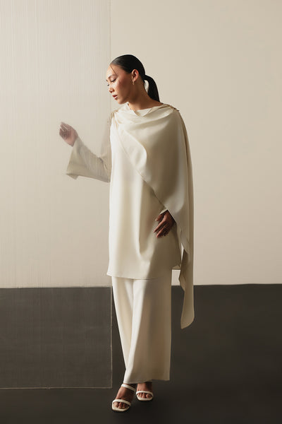 Ivory Draped Top