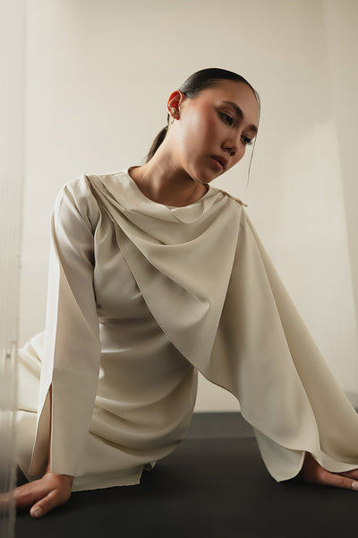 Ivory Draped Top