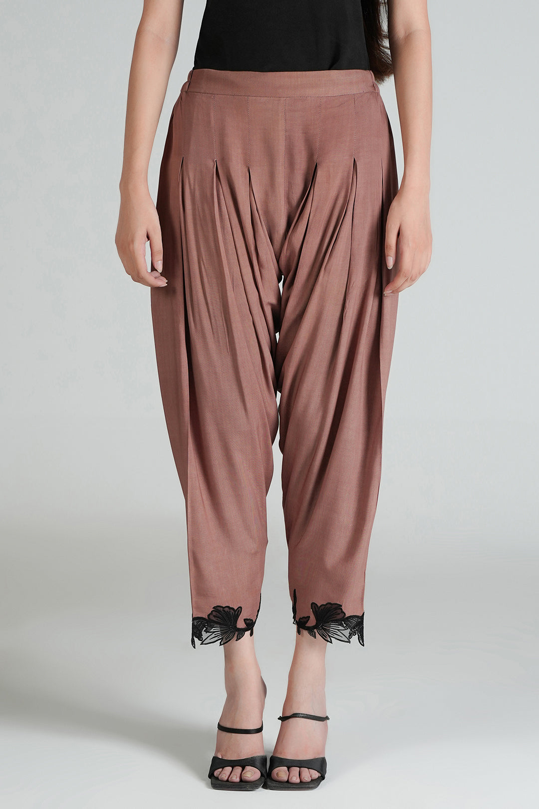 Mocha Petal Embroidered Shalwar