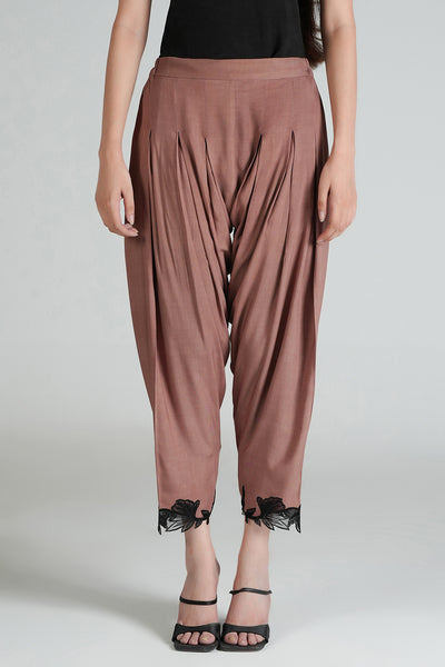 Mocha Petal Embroidered Shalwar
