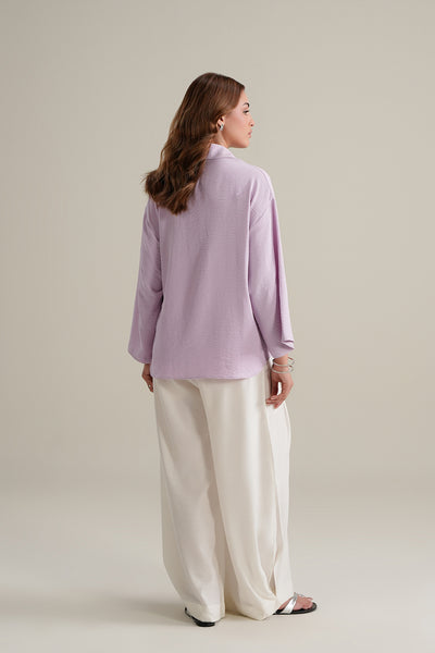 Lilac Asymetrical Top