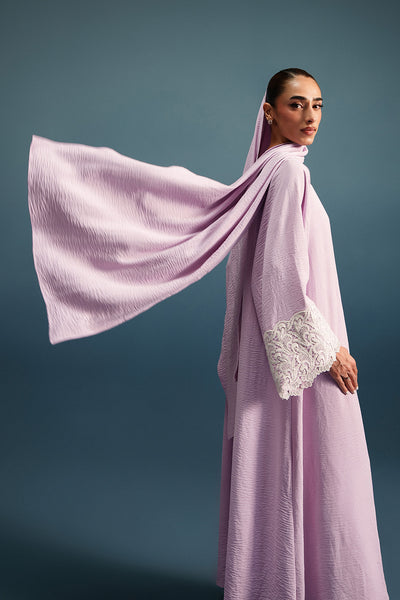 Orchid Embroidered Abaya