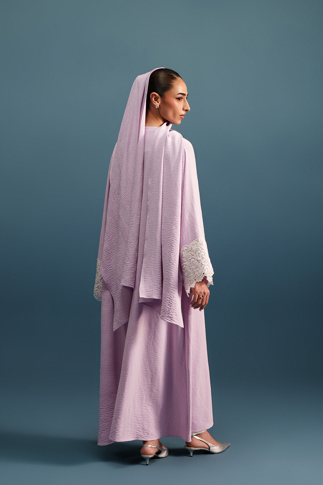 Orchid Embroidered Abaya
