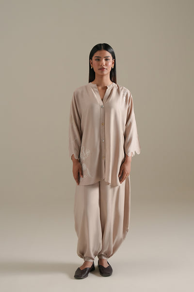 Mocha Bloom Embroidered Top
