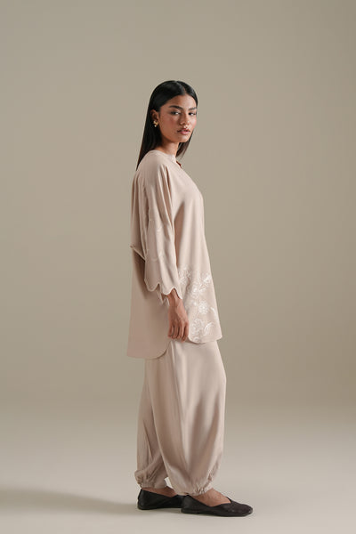 Mocha Bloom Embroidered Top