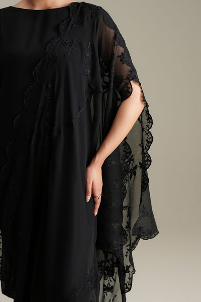 Black Embroidered Dupatta