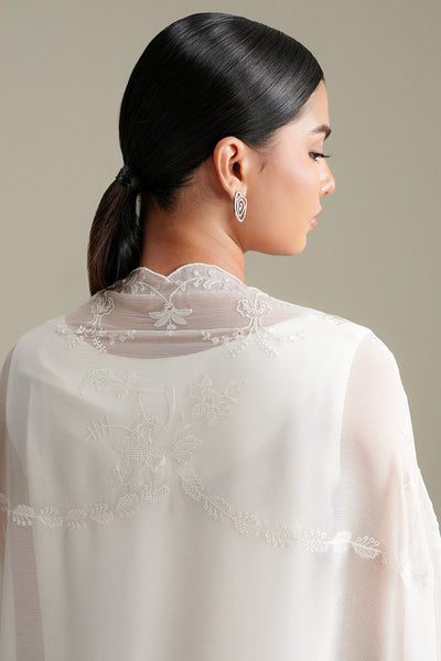 White Embroidered Dupatta