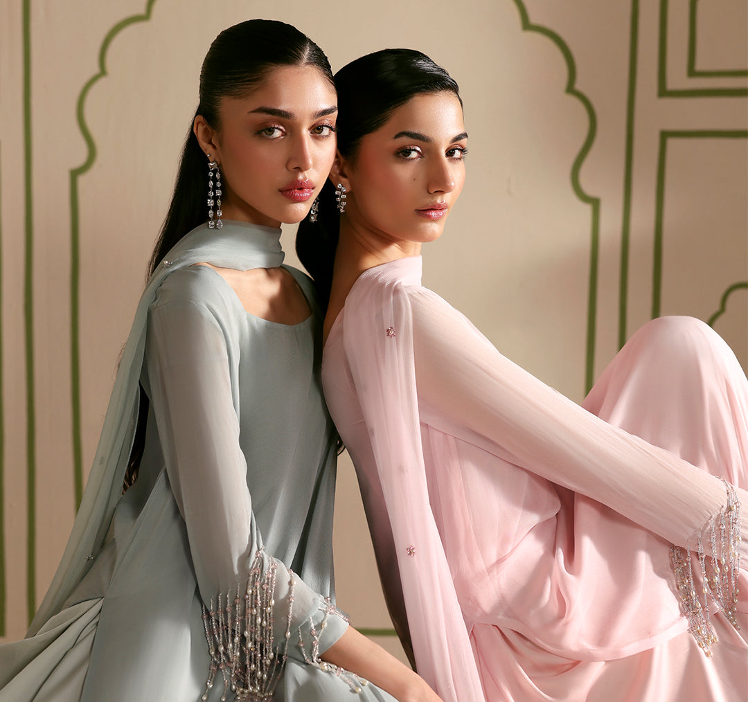 branded pakistani dresses Lulusaronline Color:Blush Black Tulle Detailed Knitted Style: 12549 designer pakistani suits