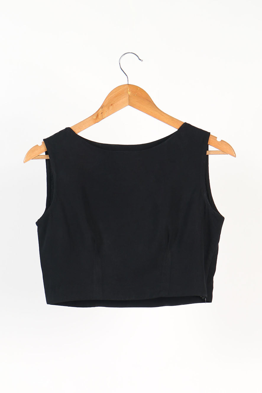 Black Crop Top(Sleeveless)