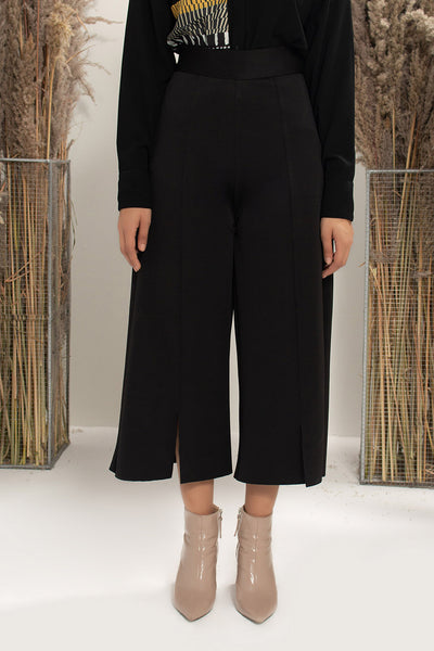 Black Knitted Culottes