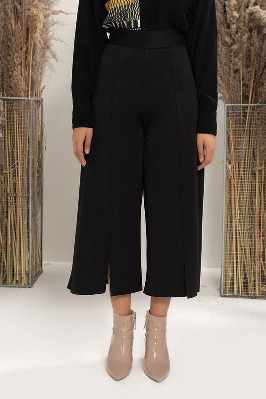Black Knitted Culottes
