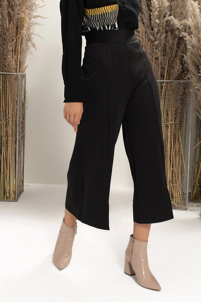 Black Knitted Culottes