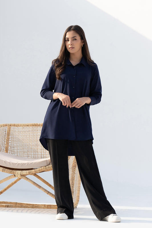 Navy Button Down