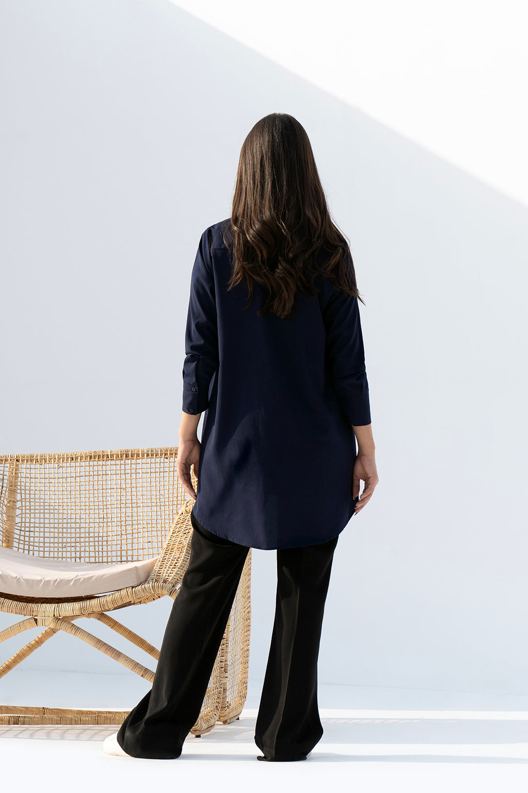 Navy Button Down