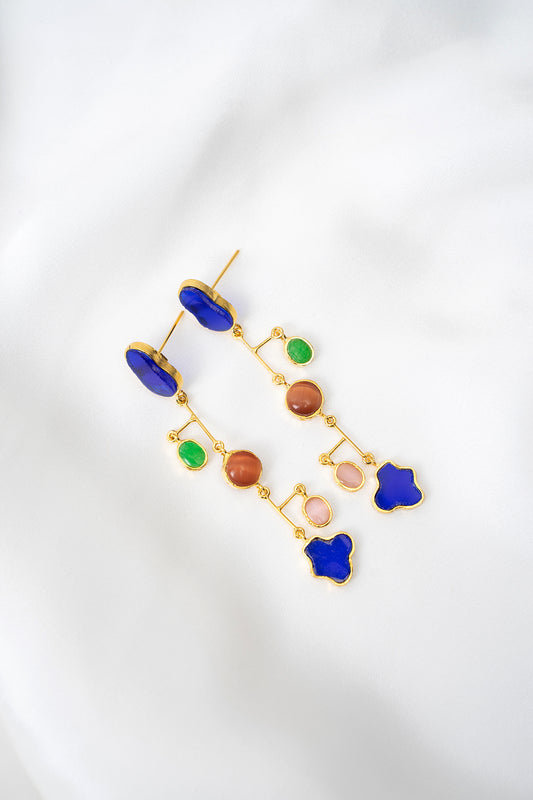 Gemstone Dangle Earrings