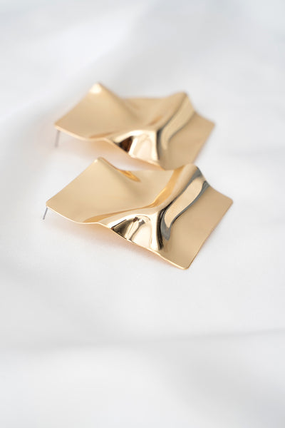 Curvy Metalic Earrings
