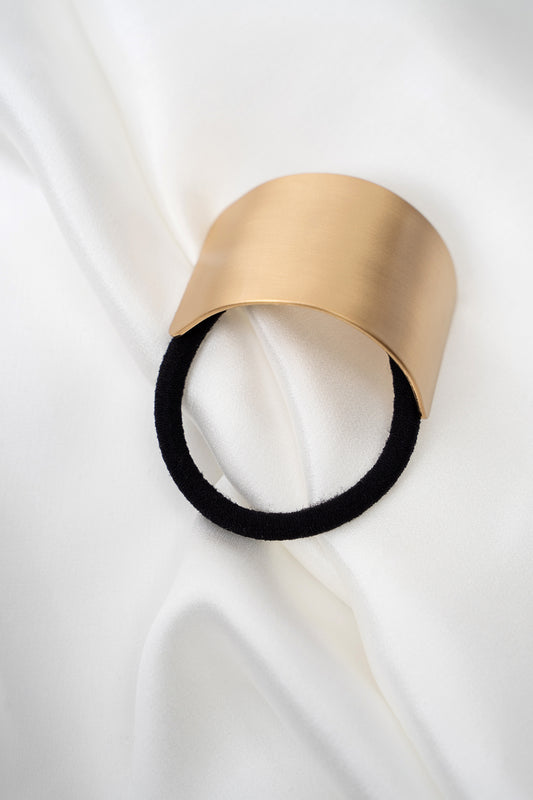 Half-Dome Metallic Hair Tie