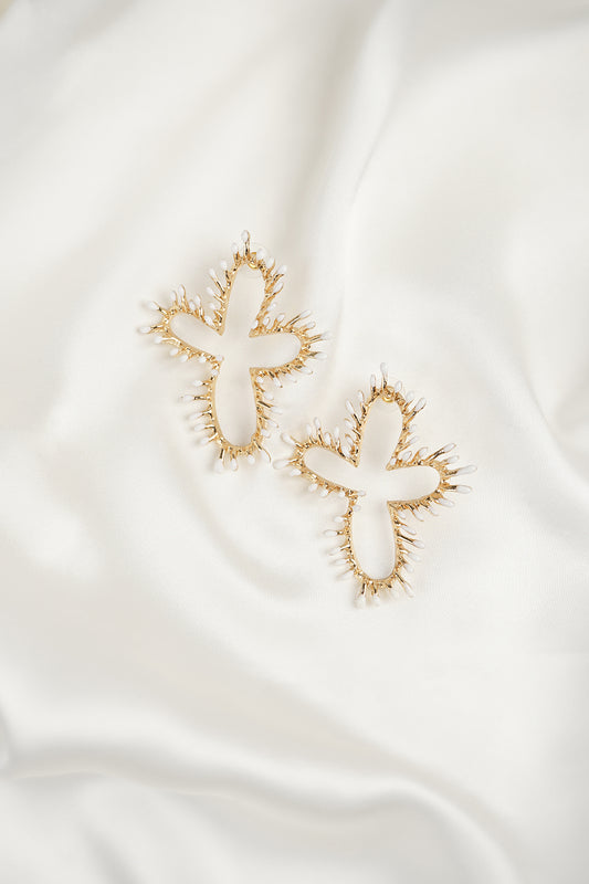 Snowy Cactus Earrings
