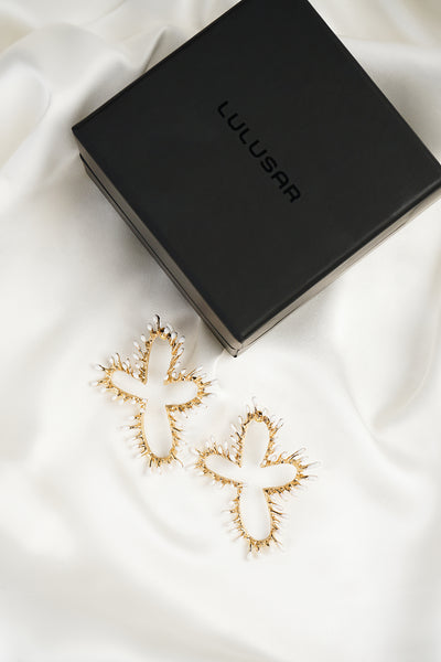 Snowy Cactus Earrings