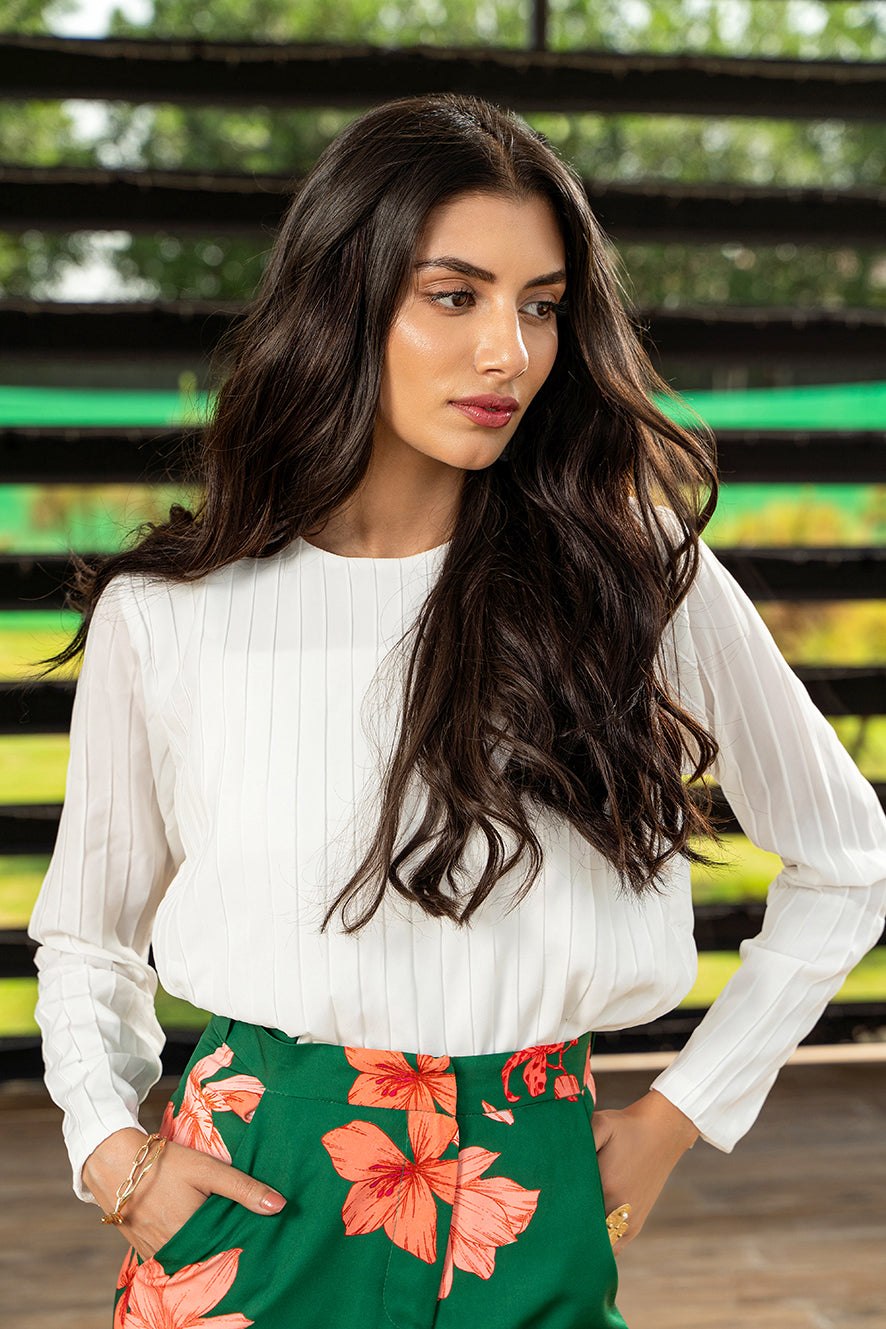 Karig Pleated Crop Top