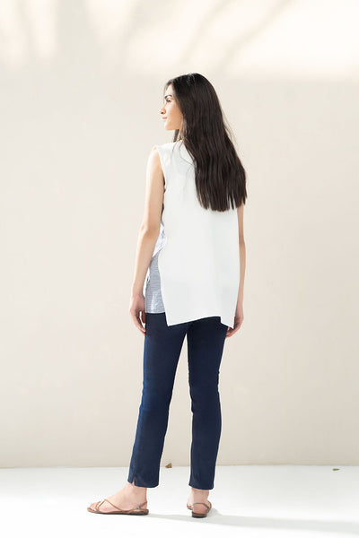 Striped Gusset Top