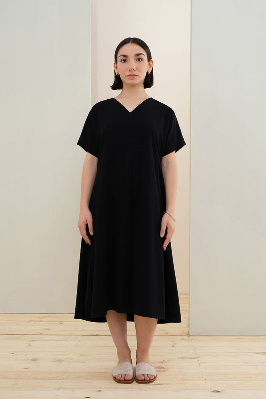 Midi Dress with Box Pleat