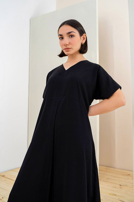Midi Dress with Box Pleat