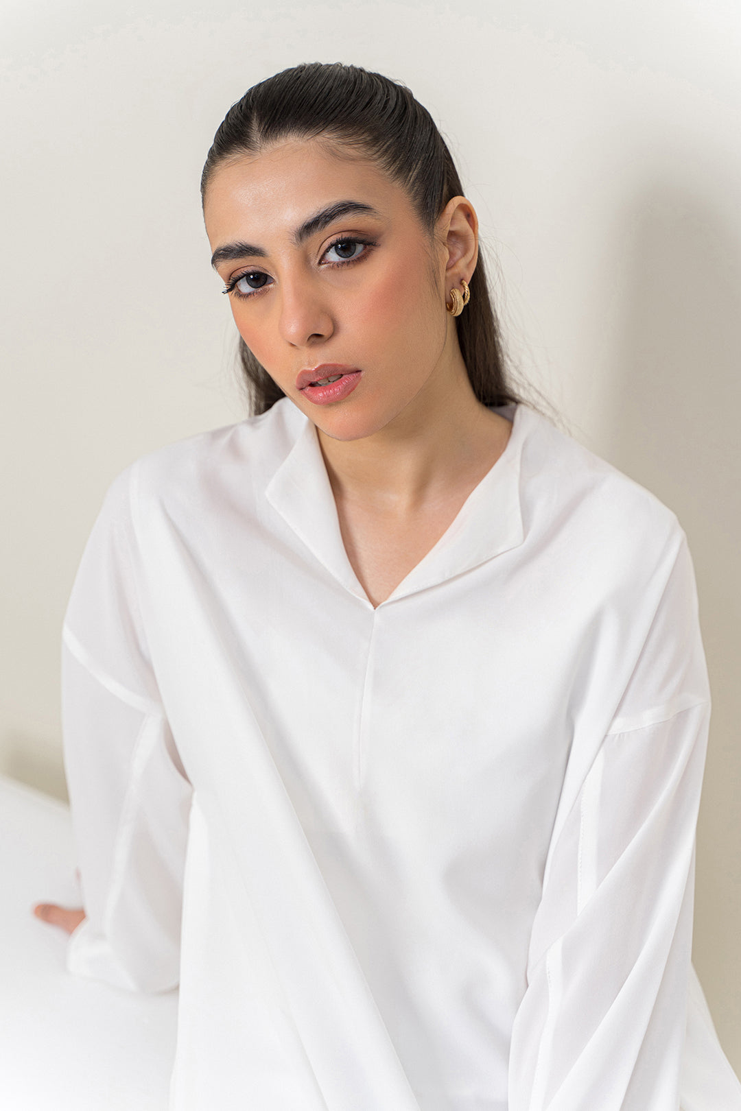 White High-Low Top