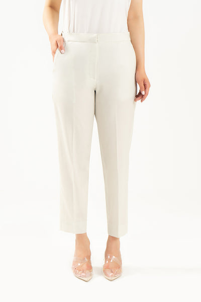 Tapered Flexi Waist Pants - Ivory